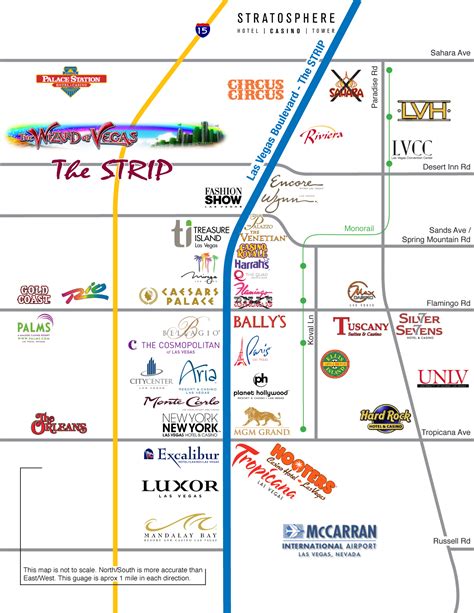 Las Vegas Casinos On The Strip Map